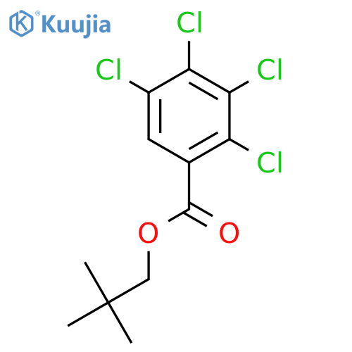 Benzoic acid, 2,3,4,5-tetrachloro-, 2,2-dimethylpropyl ester structure