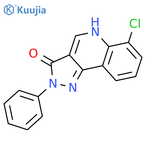 3H-Pyrazolo[4,3-c]quinolin-3-one, 6-chloro-2,5-dihydro-2-phenyl- structure