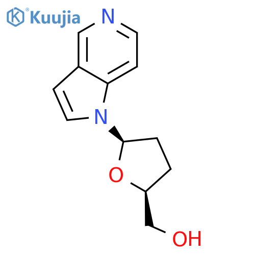 2-Furanmethanol,tetrahydro-5-(1H-pyrrolo[3,2-c]pyridin-1-yl)-, (2S,5R)- structure