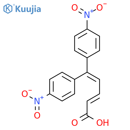 2,4-Pentadienoic acid, 5,5-bis(4-nitrophenyl)-, (E)- structure