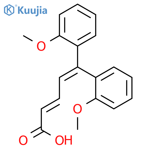 2,4-Pentadienoic acid, 5,5-bis(2-methoxyphenyl)-, (E)- structure
