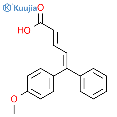 2,4-PENTADIENOIC ACID, 5-(4-METHOXYPHENYL)-5-PHENYL-, (E,Z)- structure