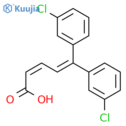 2,4-Pentadienoic acid, 5,5-bis(3-chlorophenyl)-, (Z)- structure