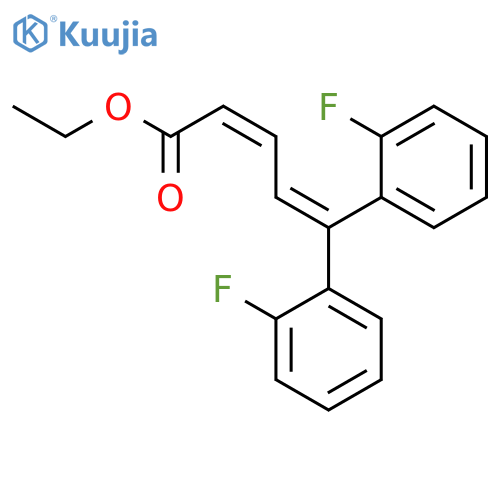 2,4-Pentadienoic acid, 5,5-bis(2-fluorophenyl)-, ethyl ester, (Z)- structure