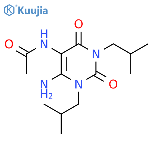 Acetamide,N-[6-amino-1,2,3,4-tetrahydro-1,3-bis(2-methylpropyl)-2,4-dioxo-5-pyrimidinyl]- structure