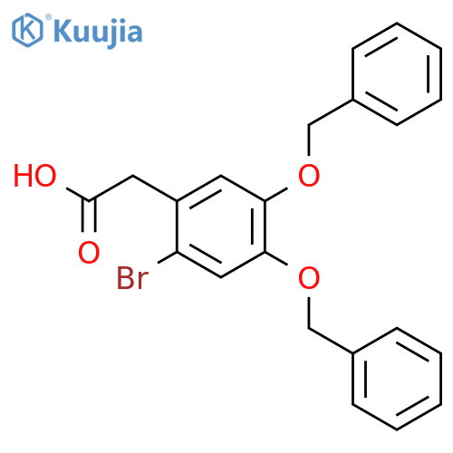 Benzeneacetic acid, 2-bromo-4,5-bis(phenylmethoxy)- structure