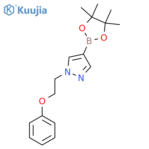 1-(2-Phenoxyethyl)-4-(4,4,5,5-tetramethyl-1,3,2dioxaborolan-2-yl)-1H-pyrazole structure