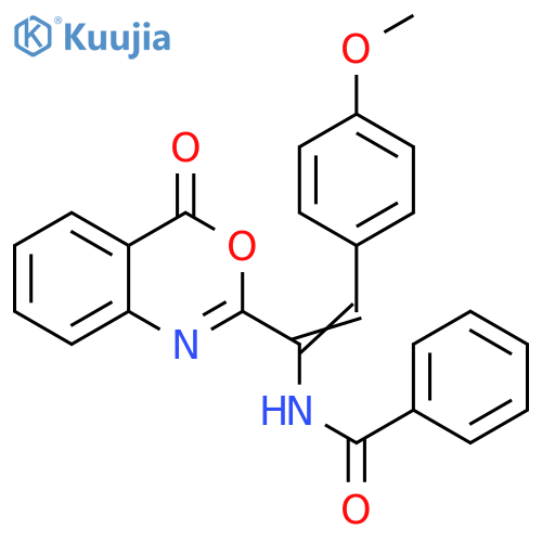 Benzamide,N-[2-(4-methoxyphenyl)-1-(4-oxo-4H-3,1-benzoxazin-2-yl)ethenyl]- structure