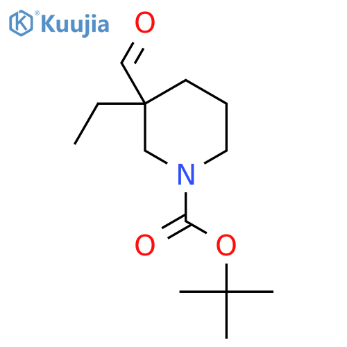tert-butyl 3-ethyl-3-formylpiperidine-1-carboxylate structure