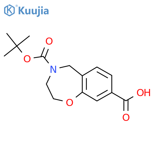 4-[(Tert-butoxy)carbonyl]-2,3,4,5-tetrahydro-1,4-benzoxazepine-8-carboxylic acid structure