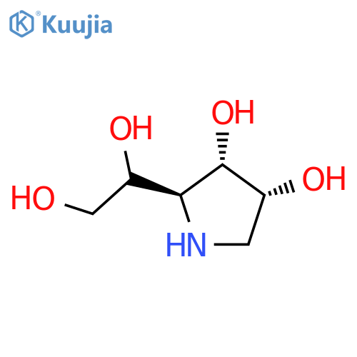 3,4-Pyrrolidinediol,2-[(1R)-1,2-dihydroxyethyl]-, (2S,3S,4R)- structure