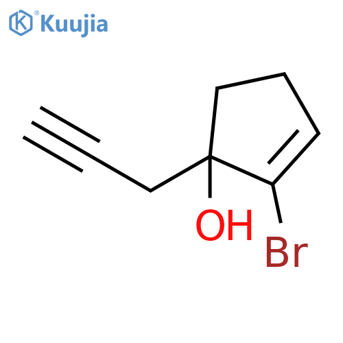 2-Cyclopenten-1-ol, 2-bromo-1-(2-propynyl)-, (±)- structure
