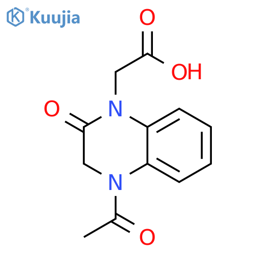 1(2H)-Quinoxalineacetic acid, 4-acetyl-3,4-dihydro-2-oxo- structure