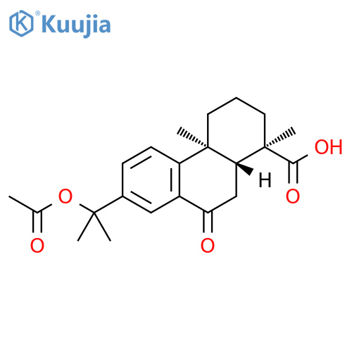 (1R,4aS,10aR)-7-[1-(Acetyloxy)-1-methylethyl]-1,2,3,4,4a,9,10,10a-octahydro-1,4a-dimethyl-9-oxo-1-phenanthrenecarboxylic acid structure