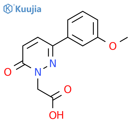 2-[3-(3-methoxyphenyl)-6-oxo-1,6-dihydropyridazin-1-yl]acetic acid structure