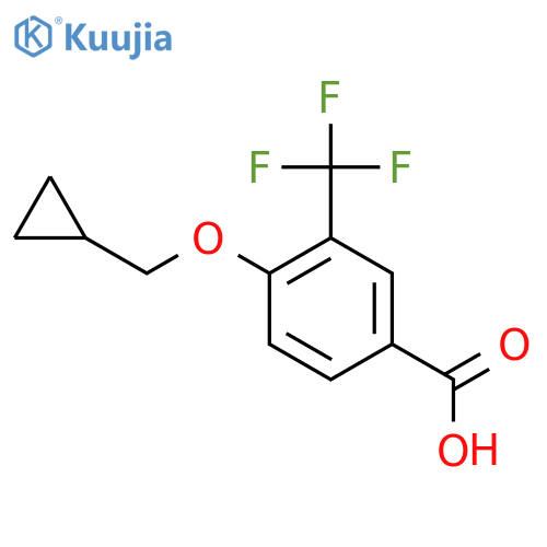 4-(Cyclopropylmethoxy)-3-(trifluoromethyl)benzoic acid structure