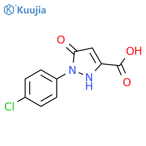 1-(4-chlorophenyl)-5-oxo-2,5-dihydro-1H-pyrazole-3-carboxylic acid structure