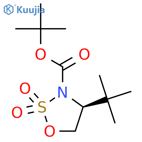 tert-butyl (4S)-4-tert-butyl-2,2-dioxo-oxathiazolidine-3-carboxylate structure