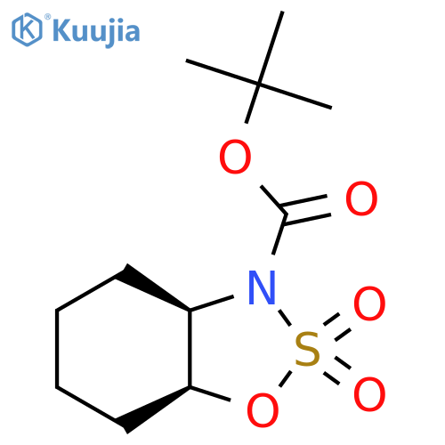 Tert-butyl (3aR,7aS)-2,2-dioxo-3a,4,5,6,7,7a-hexahydrobenzo[d]oxathiazole-3-carboxylate structure