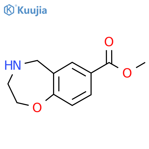Methyl 2,3,4,5-tetrahydrobenzo[f][1,4]oxazepine-7-carboxylate structure