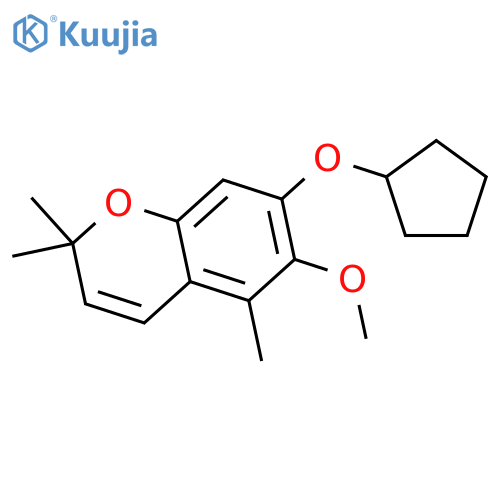 2H-1-Benzopyran,7-(cyclopentyloxy)-6-methoxy-2,2,5-trimethyl- structure