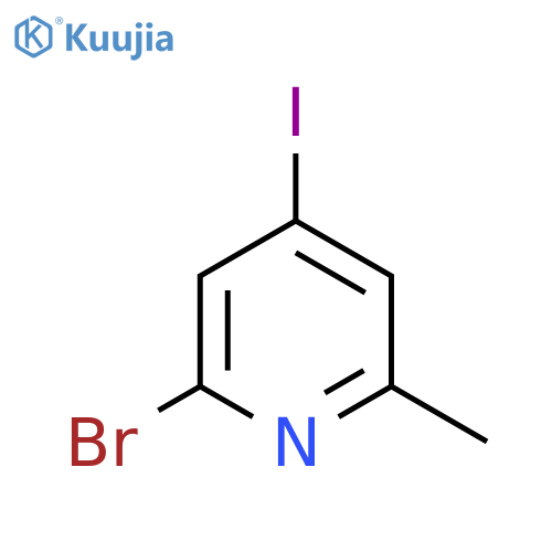 2-Bromo-4-iodo-6-methylpyridine structure
