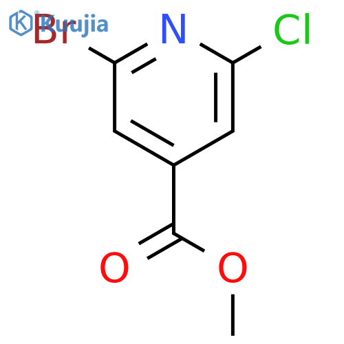 2-Bromo-6-chloro-4-pyridinecarboxylic Acid Methyl Ester structure