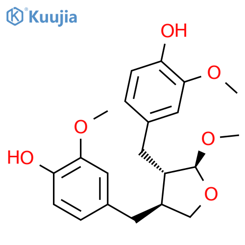 4,4'-Dihydroxy-3,3',9-trimethoxy-9,9'-epoxylignan structure