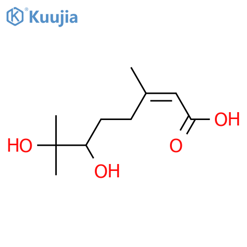 6,7-Dihydroxy-3,7-dimethyl-2-octenoic acid; (2Z,6R)-form structure