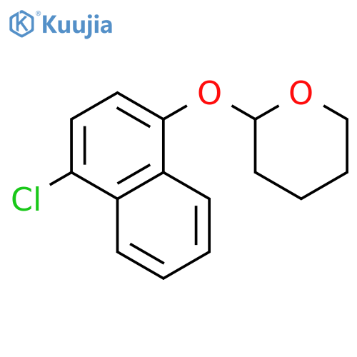 2H-Pyran, 2-[(4-chloro-1-naphthalenyl)oxy]tetrahydro- structure
