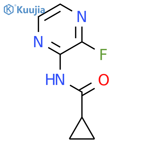 N-(3-fluoro-2-pyrazinyl)cyclopropanecarboxamide structure