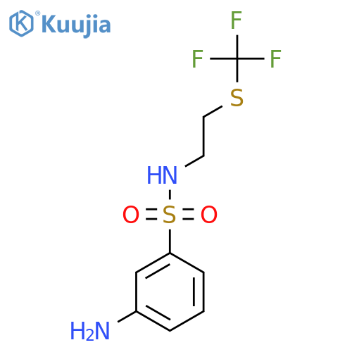 3-Amino-N-[2-(trifluoromethylsulfanyl)ethyl]benzenesulfonamide structure