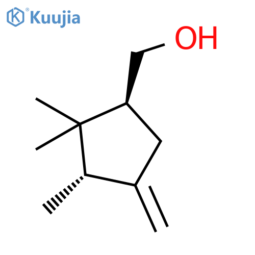 Cyclopentanemethanol, 2,2,3-trimethyl-4-methylene-, trans-(±)- structure