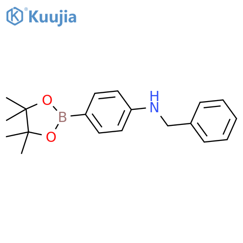 N-benzyl-4-(4,4,5,5-tetramethyl-1,3,2-dioxaborolan-2-yl)aniline structure