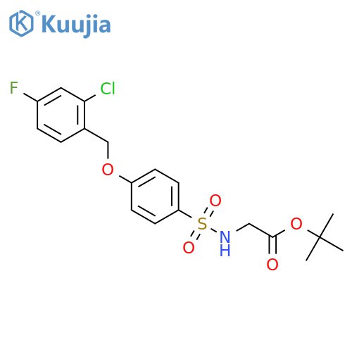 tert-Butyl 2-(4-((2-chloro-4-fluorobenzyl)oxy)phenylsulfonamido)acetate structure
