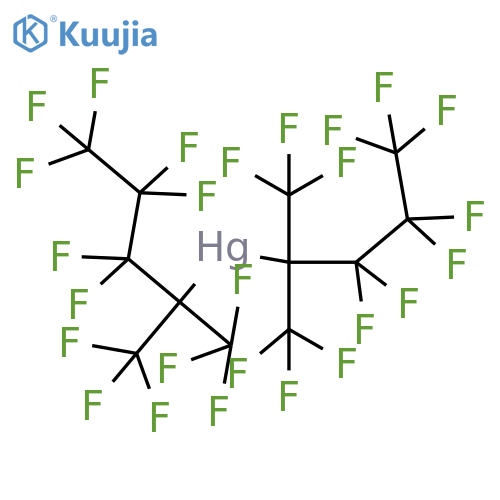 Bis(1,1,1,3,3,4,4,5,5,5-decafluoro-2-(trifluoromethyl)pentan-2-yl)mercury structure