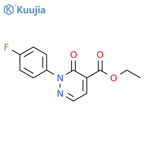 4-Pyridazinecarboxylic acid, 2-(4-fluorophenyl)-2,3-dihydro-3-oxo-, ethyl ester structure