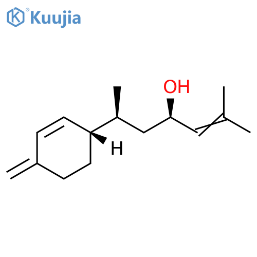 2-Cyclohexene-1-propanol,g-methyl-4-methylene-a-(2-methyl-1-propen-1-yl)-, (aR,gS,1S)- structure