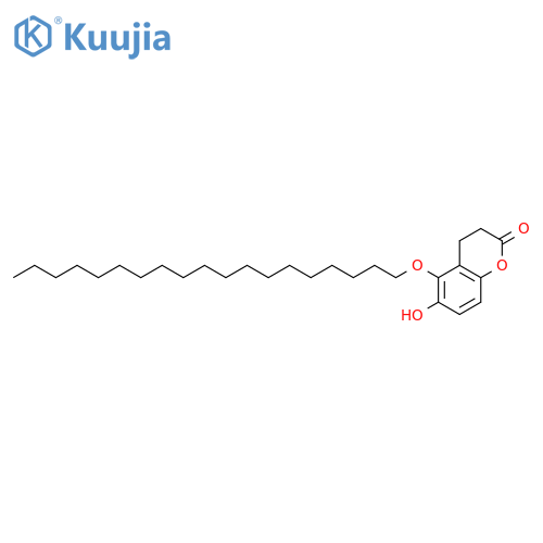 3,4-Dihydro-5,6-dihydroxy-2H-1-benzopyran-2-one; 5-Nonadecyl ether structure