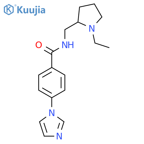 Benzamide, N-[(1-ethyl-2-pyrrolidinyl)methyl]-4-(1H-imidazol-1-yl)- structure