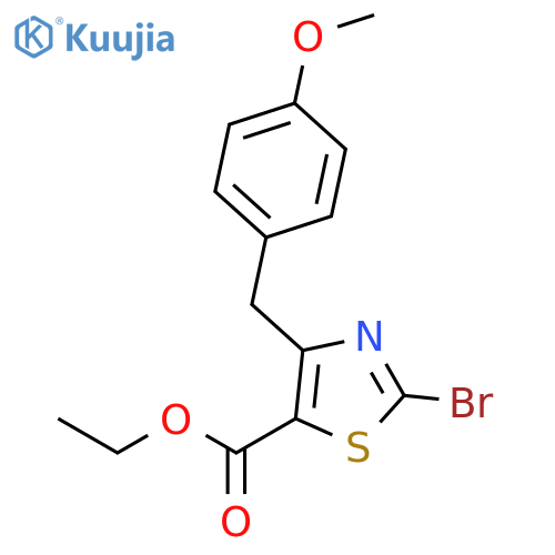 Ethyl 2-bromo-4-(4-methoxybenzyl)thiazole-5-carboxylate structure