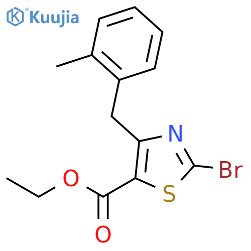 Ethyl 2-bromo-4-(2-methylbenzyl)thiazole-5-carboxylate structure