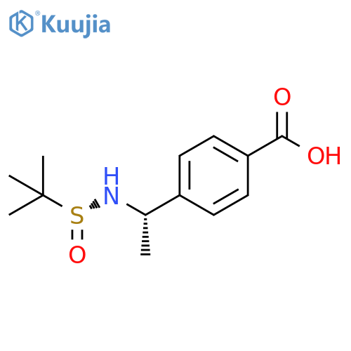 4-[(1S)-1-[[(R)-(1,1-Dimethylethyl)sulfinyl]amino]ethyl]benzoic acid structure