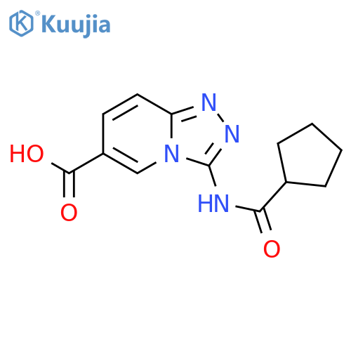 3-(Cyclopentanecarboxamido)-[1,2,4]triazolo[4,3-a]pyridine-6-carboxylic acid structure