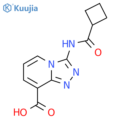 3-(Cyclobutanecarboxamido)-[1,2,4]triazolo[4,3-a]pyridine-8-carboxylic acid structure