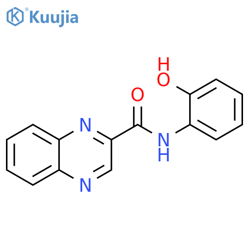 N-(2-Hydroxyphenyl)quinoxaline-2-carboxamide structure