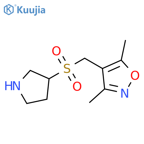 3,5-Dimethyl-4-((pyrrolidin-3-ylsulfonyl)methyl)isoxazole structure