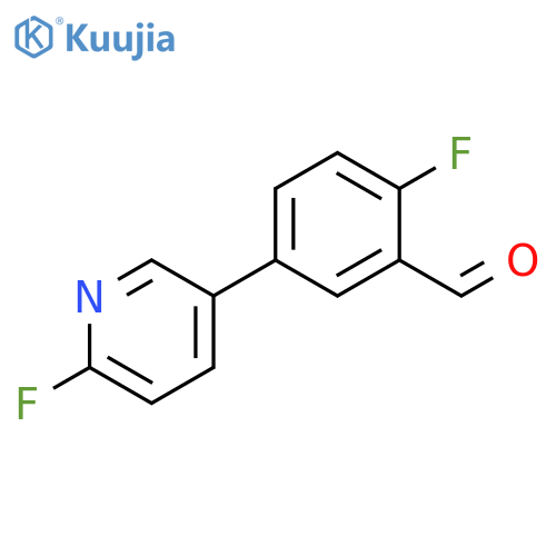2-Fluoro-5-(6-Fluoropyridin-3-yl)benzaldehyde structure