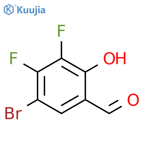 5-BROMO-3,4-DIFLUORO-2-HYDROXYBENZALDEHYDE structure