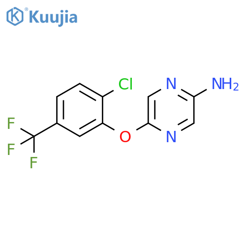 5-(2-Chloro-5-(trifluoromethyl)phenoxy)pyrazin-2-amine structure